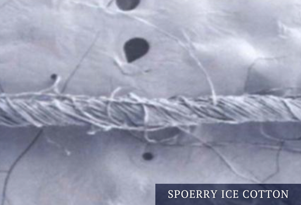 SPOERRY Spoerry Ice Cottonと一般綿糸の比較
